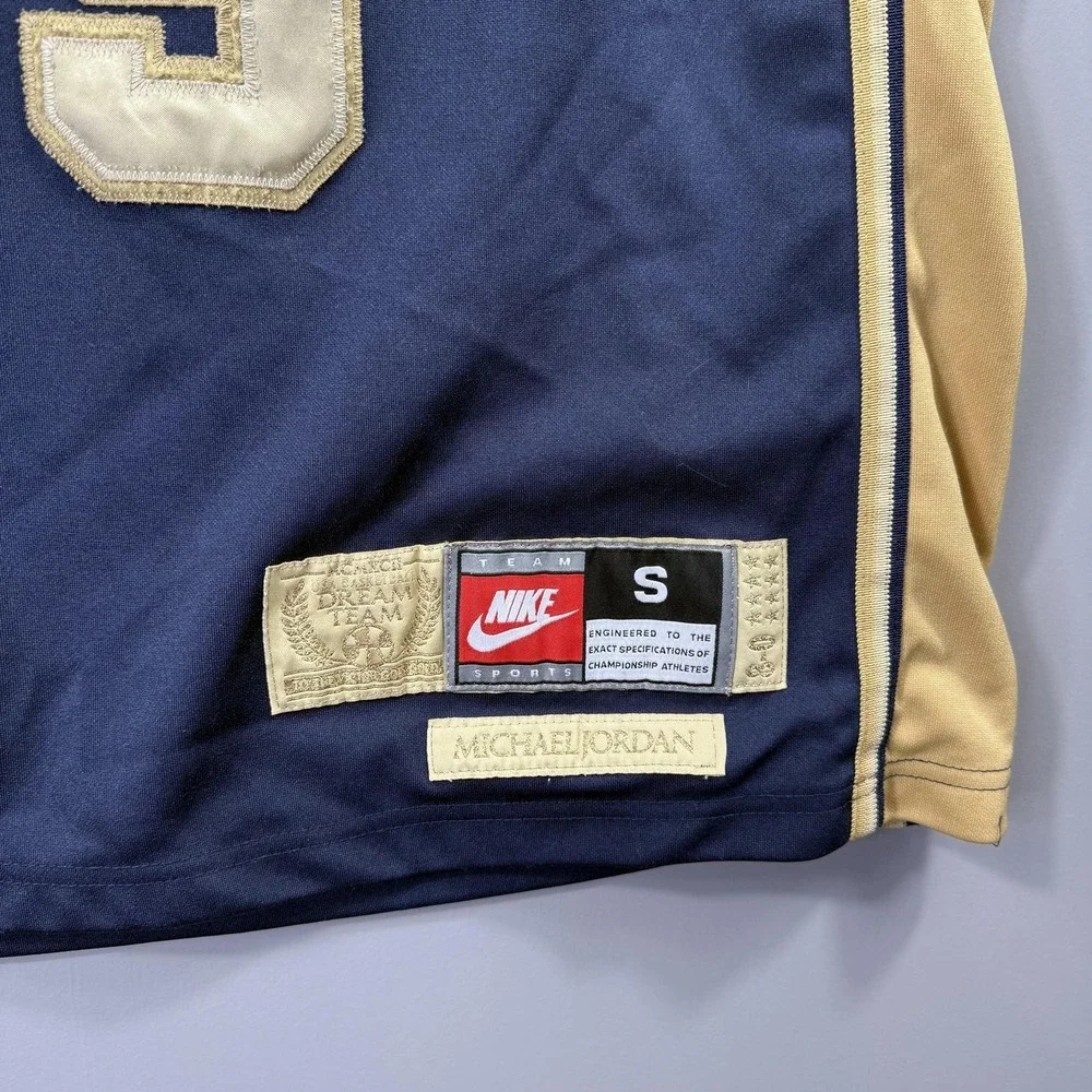 USA Basketball Jersey Mens Small Blue Gold NBA Basketball Michael Jordan 9 Nike